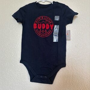 Navy Blue 'Mom's Little Buddy' Kids One Piece